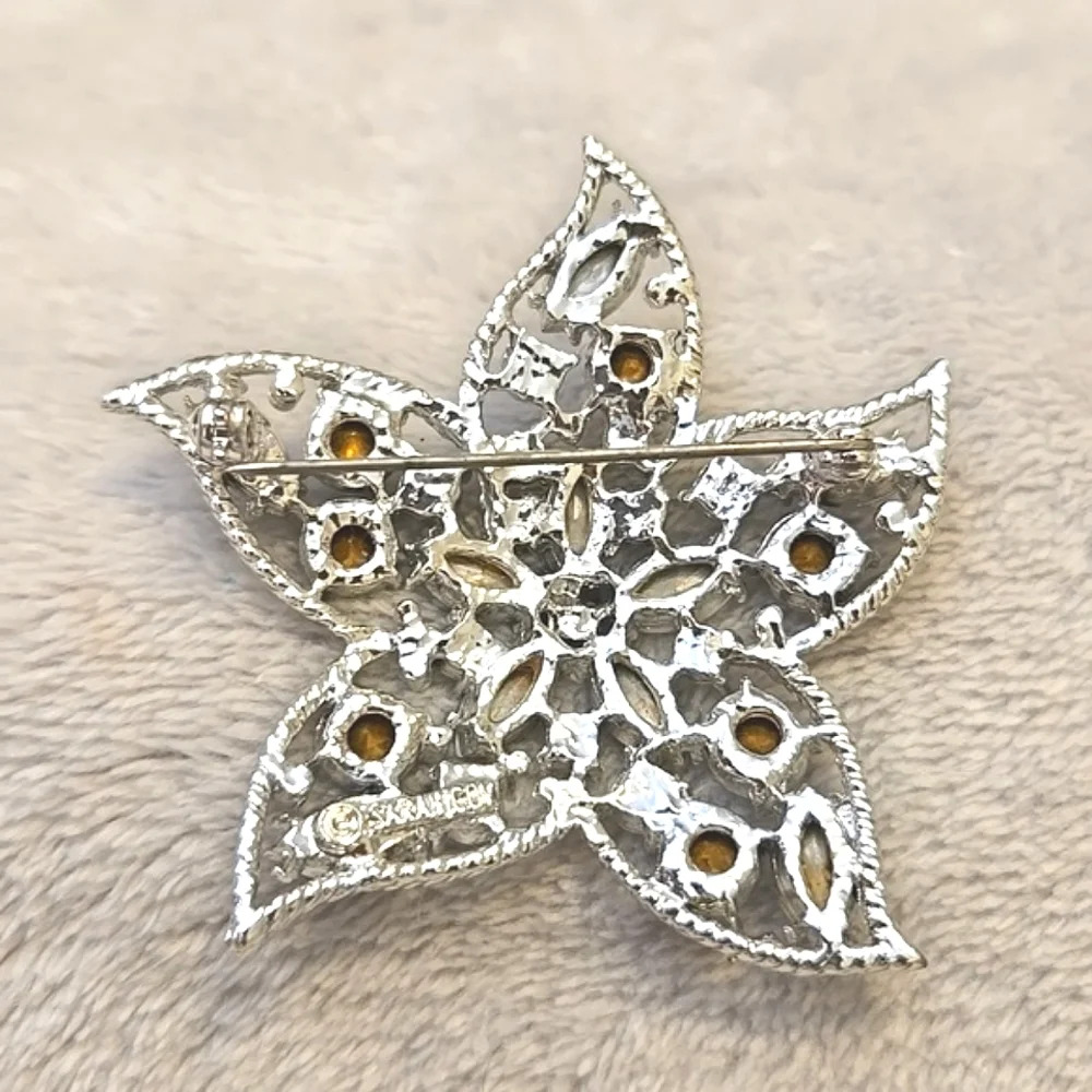 #515 Vintage Sarah Coventry Star Fire Brooch - Picture 5 of 7